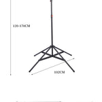 Uscator de rufe pliabil tip trepied, cu 6 brate rotative, 150 cm